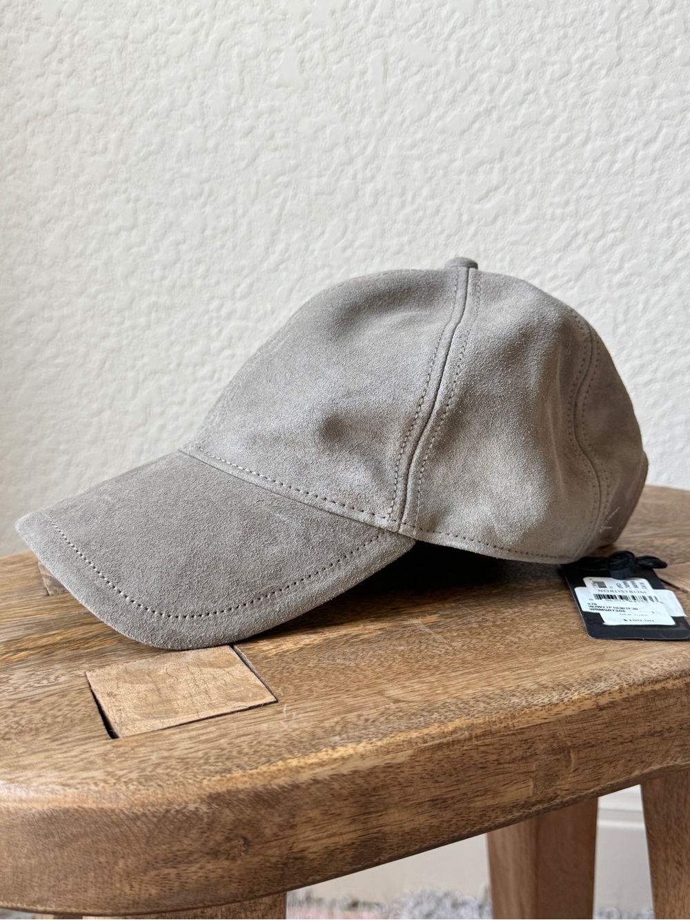 rag & bone Suede Baseball Cap - Taupe Gray
